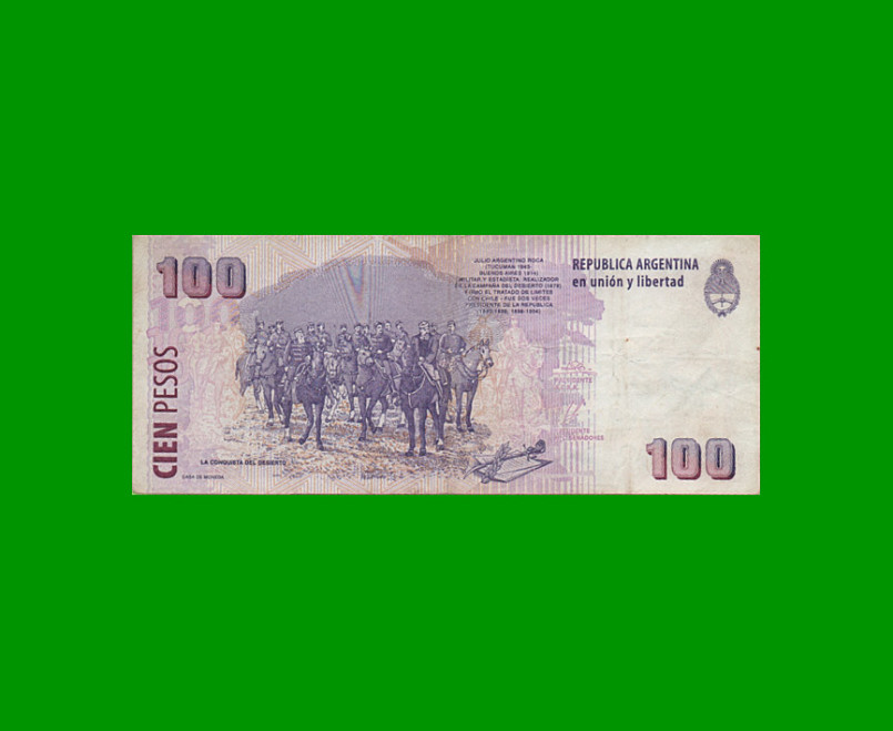 PESOS CONVERTIBLES 2do DISEÑO $100,00, BOT 3713, AÑO 2003, ESTADO BUENO+ .- - Imagen 2