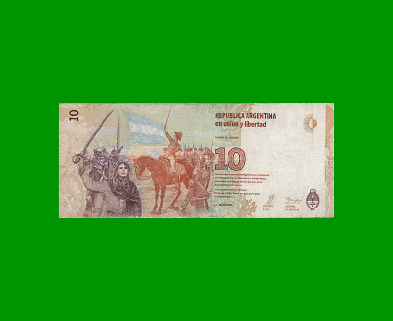 PESOS 3er DISEÑO $10,00, BOT 4003, AÑO 2016, ESTADO BUENO+.- - Imagen 2