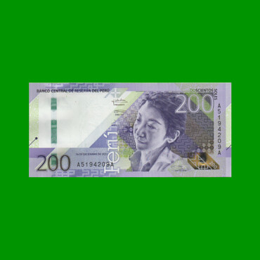 BILLETE DE PERU 200 SOLES, PICK 200, AÑO 2021, ESTADO SIN CIRCULAR.-