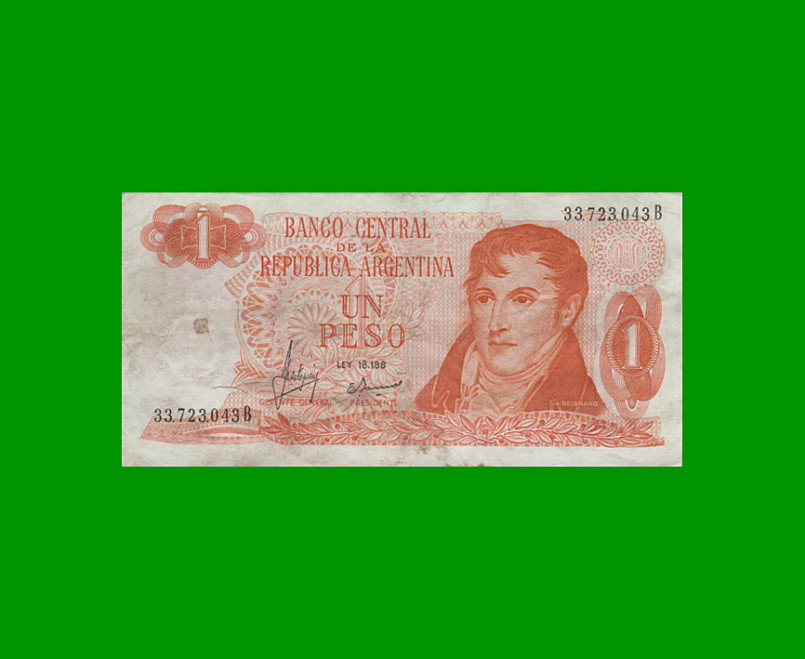 PESOS LEY 18.188 $1,00, BOT 2302, AÑO 1970, ESTADO MUY BUENO- .-