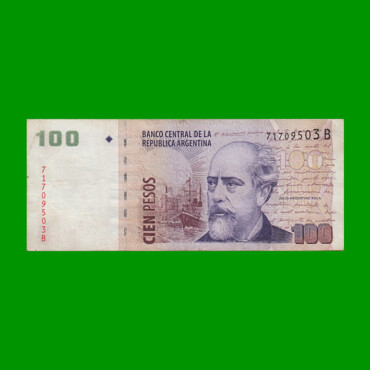 PESOS CONVERTIBLES 2do DISEÑO $100,00, BOT 3713, AÑO 2003, ESTADO BUENO+ .-
