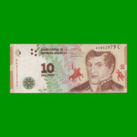 PESOS 3er DISEÑO $10,00, BOT 4003, AÑO 2016, ESTADO BUENO+.-