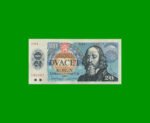 BILLETE DE CHECOSLOVAQUIA 20 KORUN, PICK 95, AÑO 1988 ESTADO  MUY BUENO+ .-
