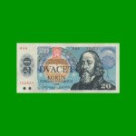 BILLETE DE CHECOSLOVAQUIA 20 KORUN, PICK 95, AÑO 1988 ESTADO  MUY BUENO+ .-
