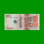 BILLETE DE COLOMBIA $ 20.000,00, PICK 461,PREFIJO BB, AÑO 2020, ESTADO SIN CIRCULAR.-