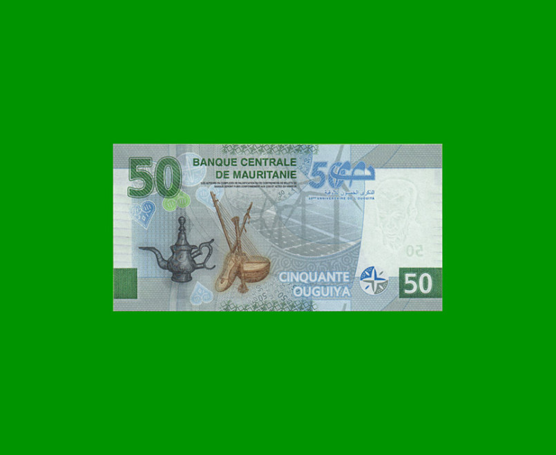 BILLETE DE MAURITANIA 50 OUGUIYA, POLYMERO, PICK 28, AÑO 2023, ESTADO SIN CIRCULAR.-