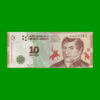 PESOS 3er DISEÑO $10,00, BOT 4003, AÑO 2016, ESTADO MUY BUENO-.-