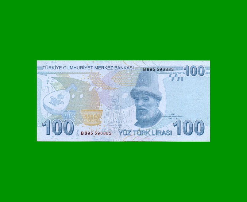 BILLETE DE TURQUIA 100 LIRAS, PICK 226b, ESTADO SIN CIRCULAR.- - Imagen 2