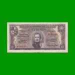 BILLETE DE URUGUAY $10,00, PICK 37d, SERIE D, ESTADO MUY BUENO-. -