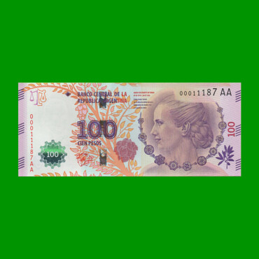 PESOS 3er DISEÑO $100,00, BOT 4334, AÑO 2016, ESTADO SIN CIRCULAR.-