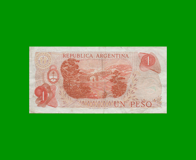 PESOS LEY 18.188 $1,00, BOT 2309, AÑO 1972, ESTADO MUY BUENO-  .- - Imagen 2