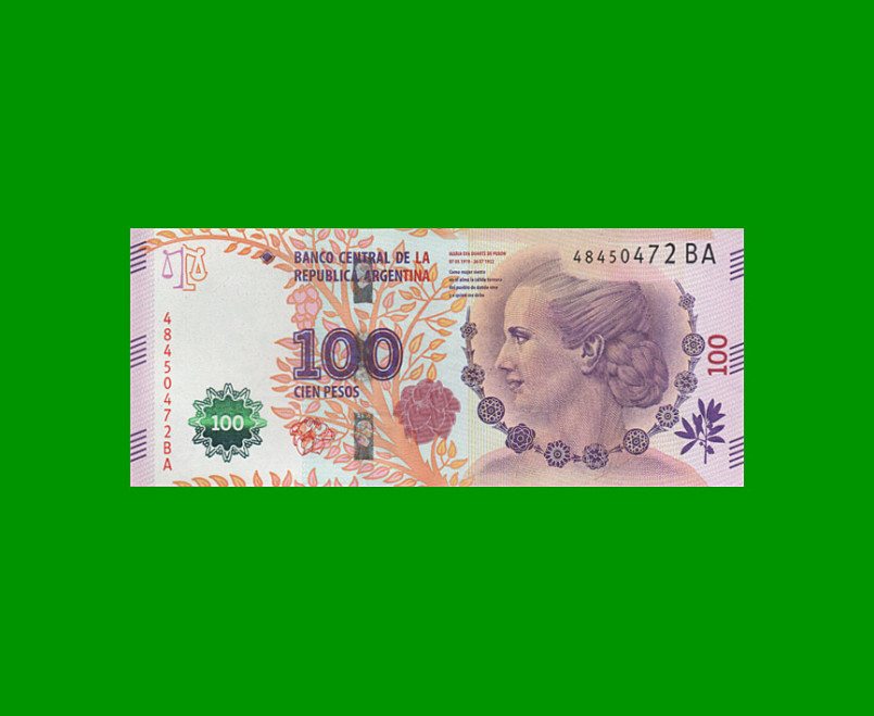 PESOS 3er DISEÑO $100,00, BOT 4335, AÑO 2016, ESTADO EXCELENTE+.- - Imagen 2