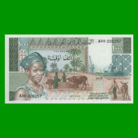 BILLETE DE MAURITANIA 1000 OUGUIYA, PICK 3c, AÑO 1977, ESTADO SIN CIRCULAR.-