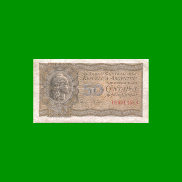 MONEDA NACIONAL 0,50 CTVOS, BOT 1904, AÑO 1952, ESTADO BUENO.-