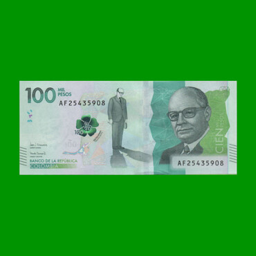 BILLETE DE COLOMBIA $ 100.000,00, PICK 463,PREFIJO AF, AÑO 2020, ESTADO SIN CIRCULAR.-