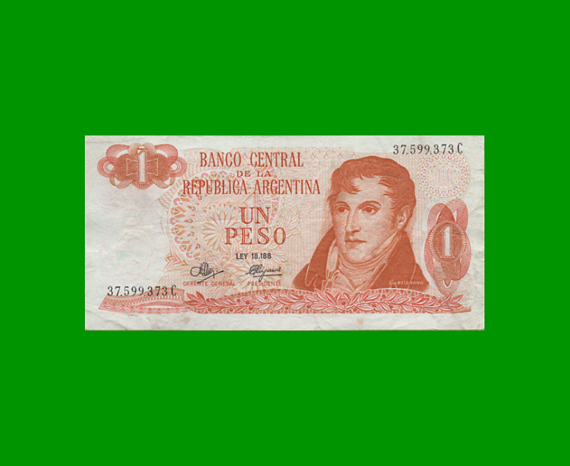 PESOS LEY 18.188 $1,00, BOT 2309, AÑO 1972, ESTADO MUY BUENO-  .-