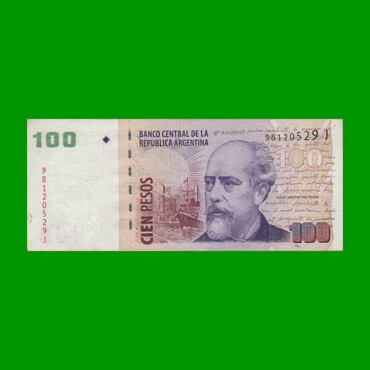PESOS CONVERTIBLES 2do DISEÑO $100,00, BOT 3730, AÑO 2009, ESTADO BUENO+.-