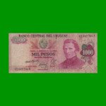 BILLETE DE URUGUAY $1.000,00, PICK 52, AÑO 1974, SERIE A, ESTADO BUENO.-