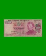 BILLETE DE URUGUAY $1.000,00, PICK 52, AÑO 1974, SERIE A, ESTADO BUENO.-