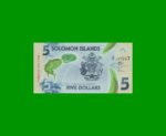 BILLETE DE ISLAS SALOMON 5 DOLARES, POLYMERO, PICK 38, ESTADO SIN CIRCULAR.-