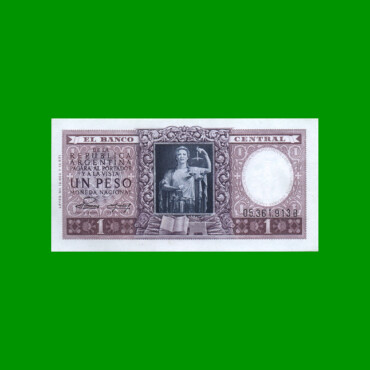 MONEDA NACIONAL $ 1,00, BOT 1911, AÑO 1953, ESTADO SIN CIRCULAR.-