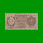 MONEDA NACIONAL $ 5,00, BOT 1921, AÑO 1960, ESTADO BUENO.-