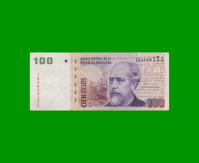 PESOS CONVERTIBLES 2do DISEÑO $100,00, BOT 3733, AÑO 2010, ESTADO MUY BUENO- .-