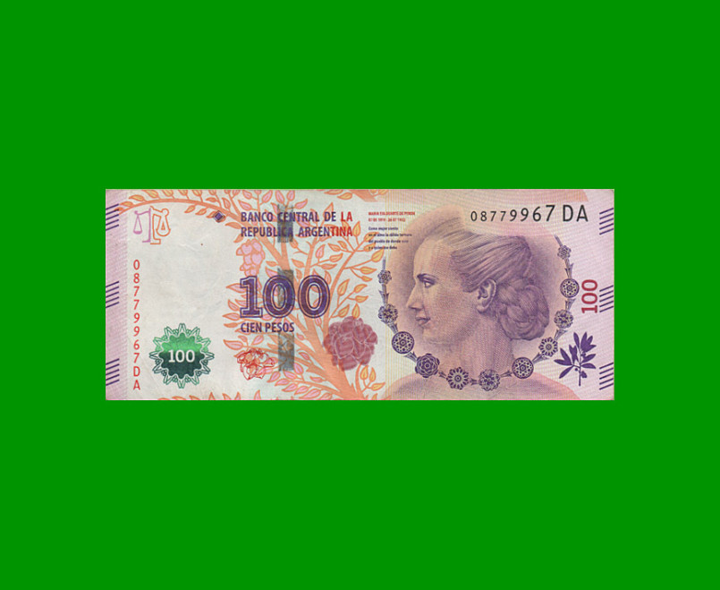 PESOS 3er DISEÑO $100,00,BOT 4337, , AÑO 2016, ESTADO MUY BUENO.-