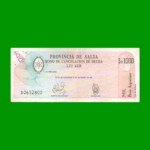 BONO DE SALTA $a1.000,00, EC 004, AÑO 1985, ESTADO MUY BUENO.-