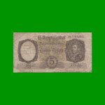 MONEDA NACIONAL $ 5,00, BOT 1924, AÑO 1961, ESTADO BUENO .-