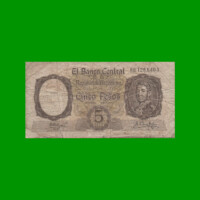 MONEDA NACIONAL $ 5,00, BOT 1924, AÑO 1961, ESTADO BUENO .-