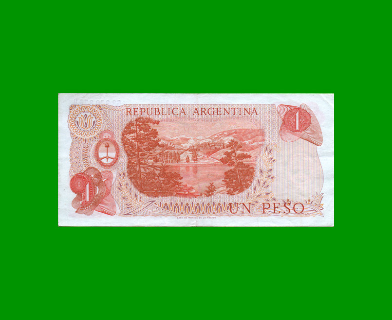 PESOS LEY 18.188 $1,00, BOT 2313, AÑO 1973, ESTADO MUY BUENO .- - Imagen 2