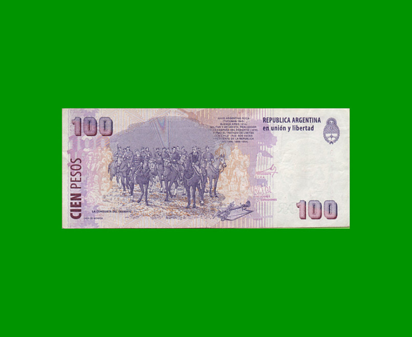 PESOS CONVERTIBLES 2do DISEÑO $100,00, BOT 3744, AÑO 2012, ESTADO MUY BUENO .- - Imagen 2