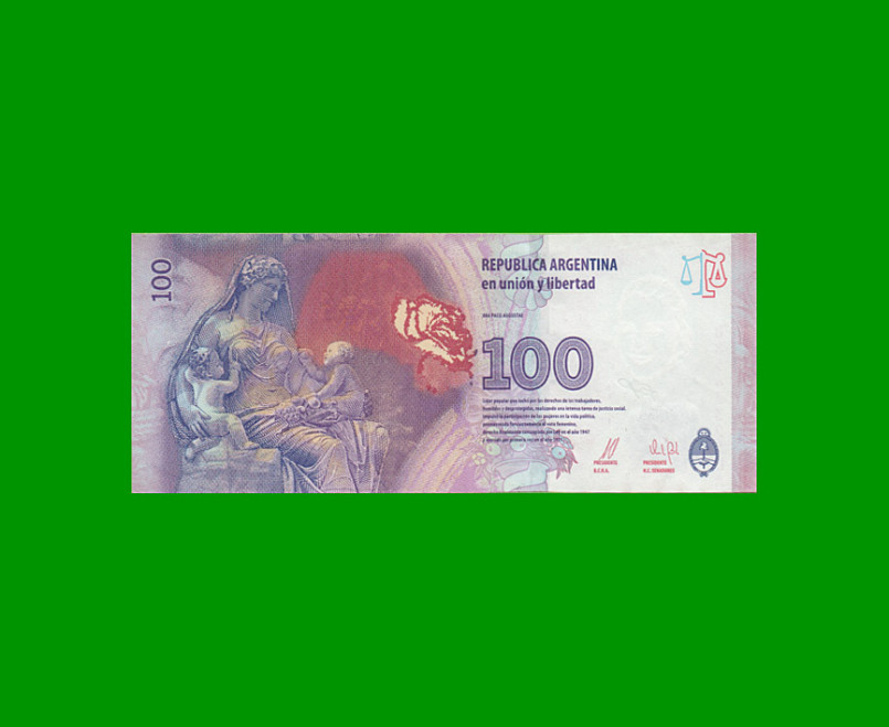 PESOS 3er DISEÑO $100,00,BOT 4337, , AÑO 2016, ESTADO EXCELENTE- .- - Imagen 2