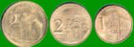 SERBIA SET DE TRES MONEDAS 1,2 Y 5 DINAR, AÑO 2020, ESTADO NUEVAS.-