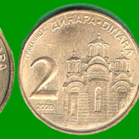 SERBIA SET DE TRES MONEDAS 1,2 Y 5 DINAR, AÑO 2020, ESTADO NUEVAS.-