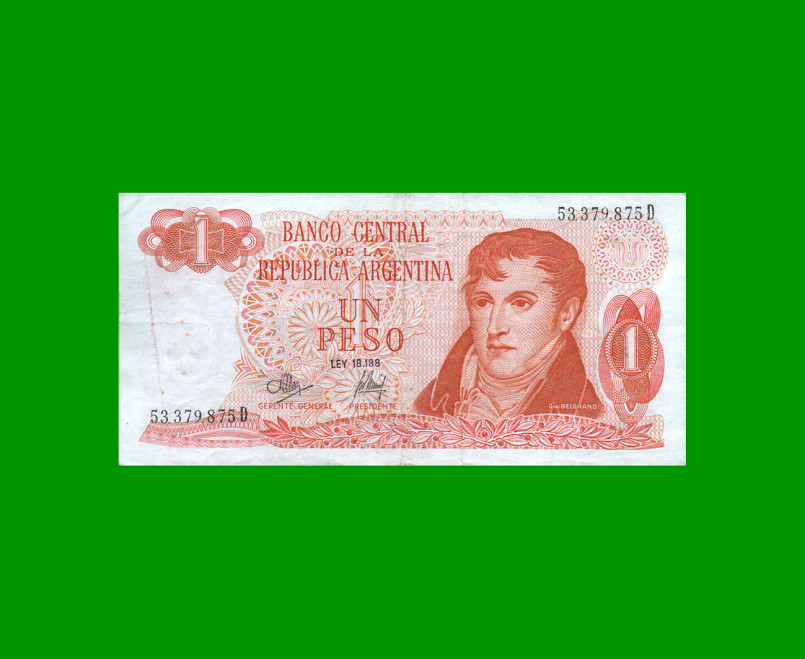 PESOS LEY 18.188 $1,00, BOT 2313, AÑO 1973, ESTADO MUY BUENO .-