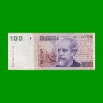 PESOS CONVERTIBLES 2do DISEÑO $100,00, BOT 3744, AÑO 2012, ESTADO MUY BUENO .-