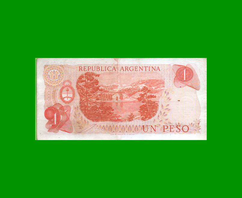 PESOS LEY 18.188 $1,00, BOT 2313, AÑO 1973, ESTADO MUY BUENO+ .- - Imagen 2