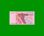BILLETE DE AFRICA DEL OESTE - SENEGAL 1.000 FRANCOS, PICK 715K, ESTADO SIN CIRCULAR.-