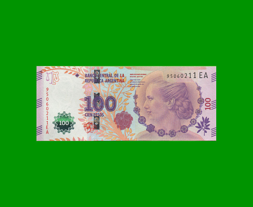 PESOS 3er DISEÑO $100,00,BOT 4339, , AÑO 2017, ESTADO EXCELENTE .-