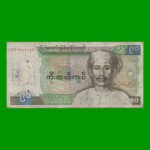 BILLETE DE BURMA 90 KYAT, PICK 66, AÑO (1987) ESTADO BUENO .-