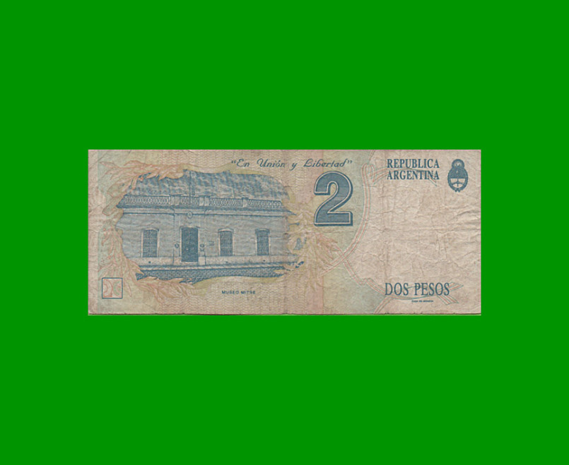 PESOS CONVERTIBLES 1er DISEÑO $2,00, BOT 3017, AÑO 1995, ESTADO BUENO.- - Imagen 2