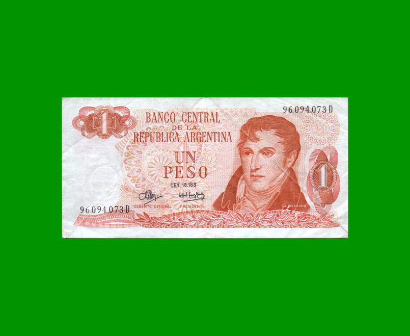 PESOS LEY 18.188 $1,00, BOT 2315, AÑO 1973, ESTADO MUY BUENO- .-