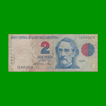 PESOS CONVERTIBLES 1er DISEÑO $2,00, BOT 3017, AÑO 1995, ESTADO BUENO.-