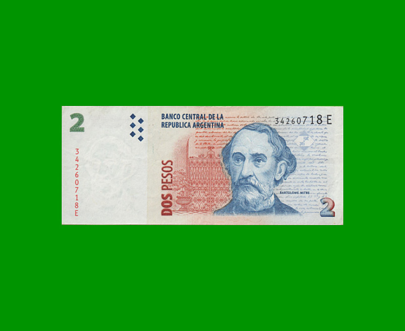 PESOS CONVERTIBLES 2do DISEÑO $2,00, BOT 3217, AÑO 2004, ESTADO MUY BUENO+.-