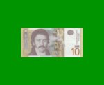 BILLETE DE SERBIA 10 DINARA, PICK 54b, AÑO 2013 ESTADO SIN CIRCULAR.-