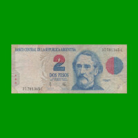 PESOS CONVERTIBLES 1er DISEÑO $2,00, BOT 3021, AÑO 1996, ESTADO BUENO.-