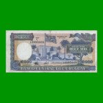 BILLETE DE URUGUAY $10.000,00 N$ PICK 67b, AÑO 1987, SERIE C, ESTADO MUY BUENO.-