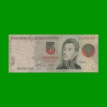 PESOS CONVERTIBLES 1er DISEÑO $5,00, BOT 3030, AÑO 1995, ESTADO BUENO.-